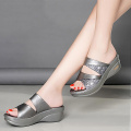 2020 New Arrival Women's sandals Summer shoes Crystal Platform Sandals Wedges shoes Open Toe Glitter Color Mixing Sandals women