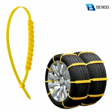 BENOO Universal Red Yellow Tire Anti-Skid Cable Belts For Emergency Mud Snow Survival Traction Multi-Function Car Tire Chains