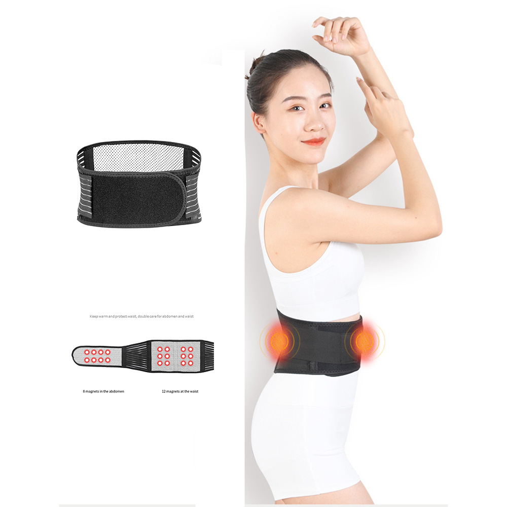 Tourmaline Belt Adjustable Tourmaline Self-heating Magnetic Therapy Back Waist Support Belt Magnetic Therapy Lumbar Brace Massag