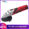12-Volt 2000mAh Cordless Lithium-ion Angle Grinder Tool 100mm Disc Electric Angler Sander Wheel Grinder Woodworking Buffer Tool