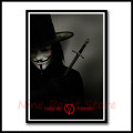 V for Vendetta White Coated Paper Posters Wall Stickers For Living Room Art Crafts Maps Home Decor Movie poster Frameless