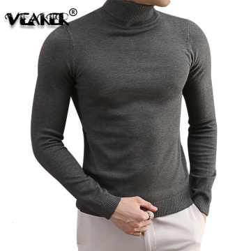 Turtleneck Sweaters For Men 2019 Autumn Knitted Pullovers Korean Knitwear Slim Fit Solid Color Casual Men's Wool Sweaters S-3XL