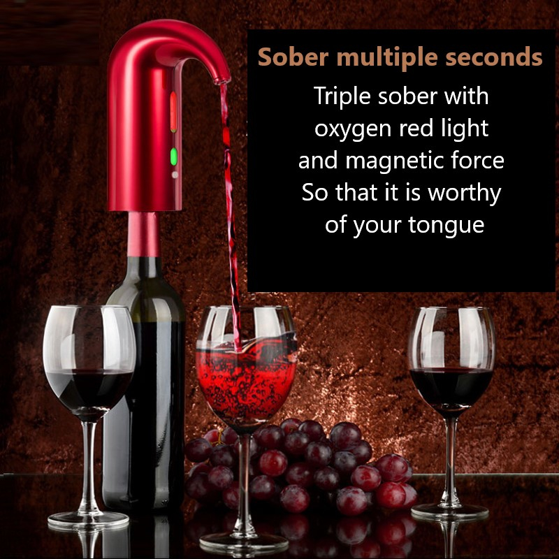 Smart Electric Wine Pourer Portable Wine Decanter Automatic Red Wine Pourer Aerator Decanter Dispenser Bar Accessories Barware