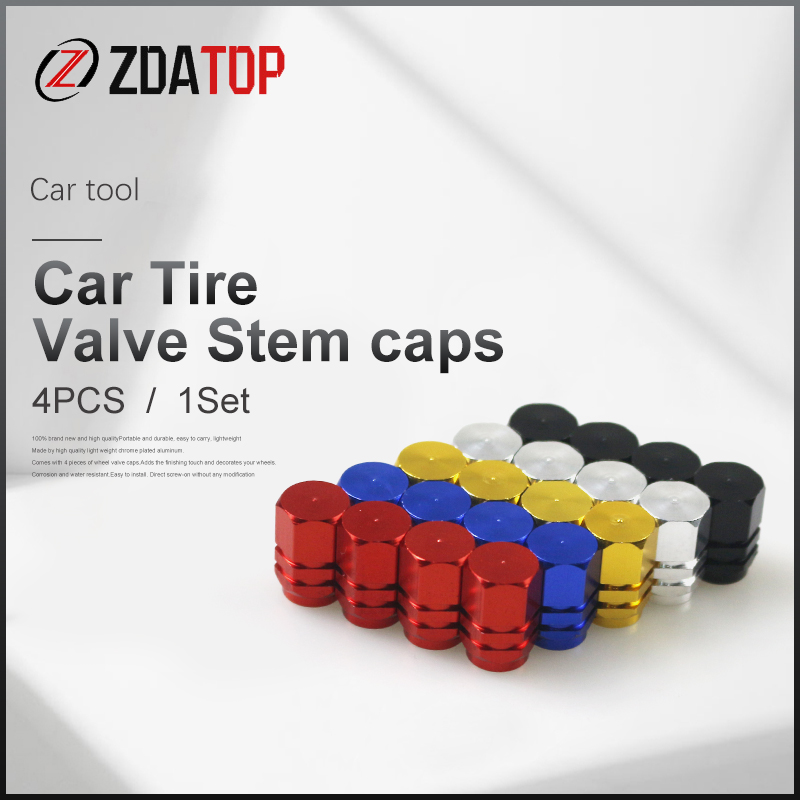 4PCS/1Set Car Tire Valve Stem caps Bolt-in Aluminum Theftproof valve caps Car Wheel Tires Valves Tyre Stem Air Caps
