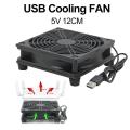 12cm 5V USB Power Supply TV Set-Top Box Router Radiator Cooler Air Cooling Fan USB Router Cooler Fan кулер Router Accessories