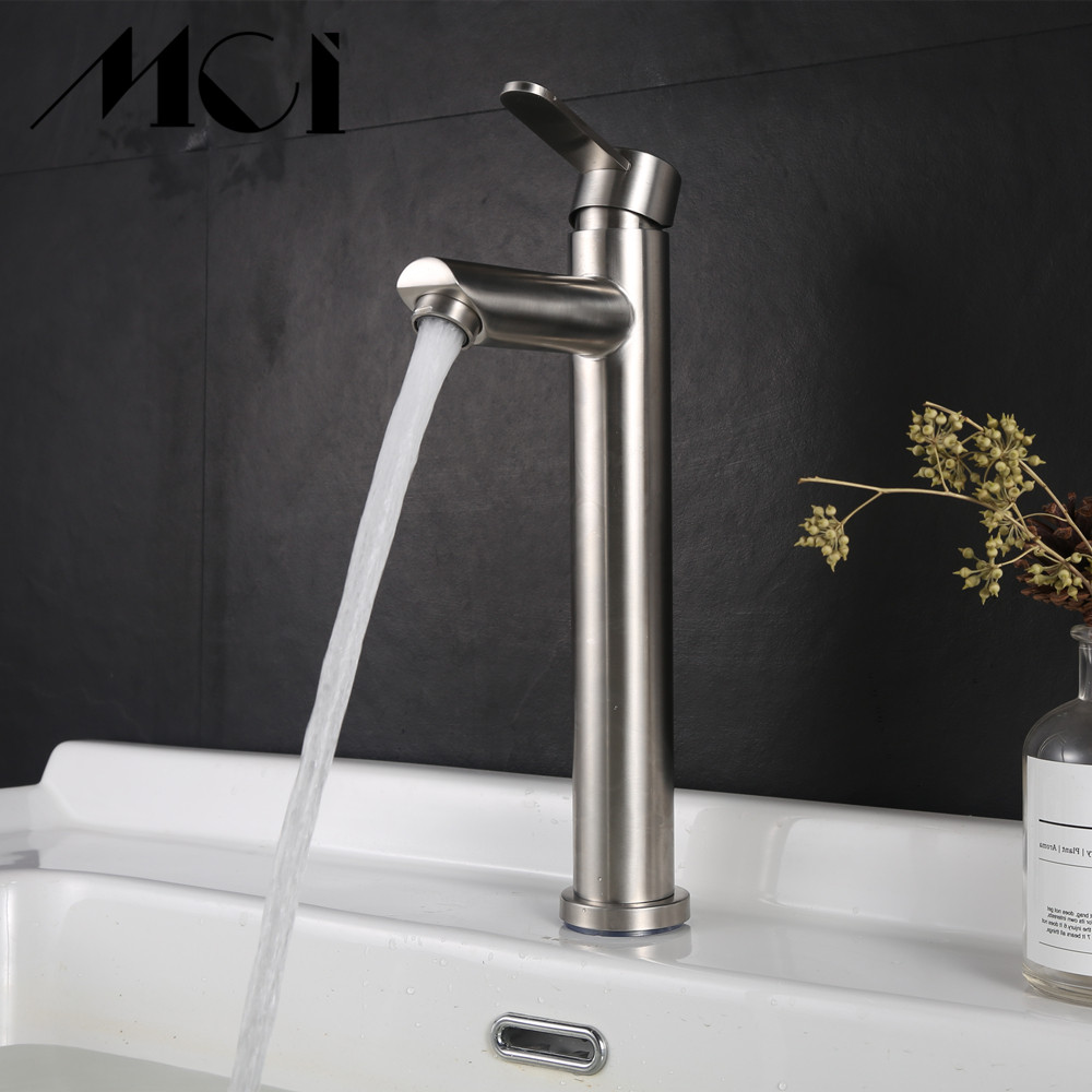 304 Stainless Steel Deck Mounted Sink Basin faucet Rust And Corrosion Resistance Bathroom Kitchen Hot and cold Water Faucet Mci