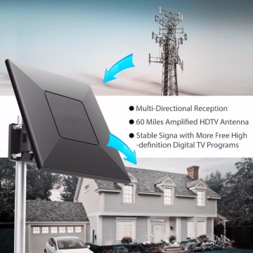 Outdoor TV Antenna High Gain Digital HDTV Antenna 500 Miles Indoor TV Antenna Signal Reception Amplifier Booster Radio TV Aerial