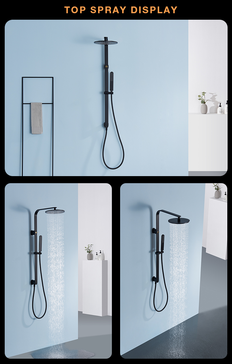 Matte Black Complete Shower System