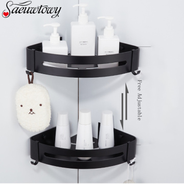 Bathroom Shelf Black Toilet Bathroom Square Basket Nordic Vanity Storage Rack Oilet Tray Hair Dryer Soap Tray Toilet Brush