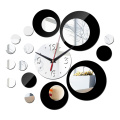 new arrival diy 3d wall stickers clocks acrylic mirror multi-color sticker for home decoration modern design