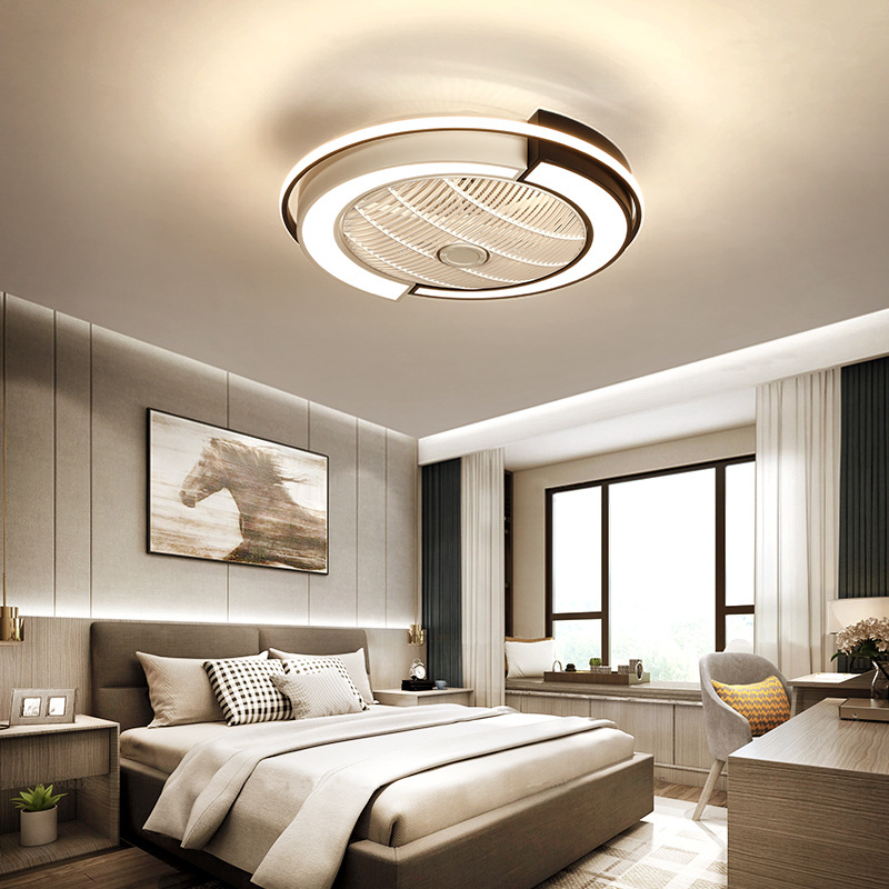 LED ceiling fan light 53cm smart app Modern intelligent dimming remote control ceiling fan light 110v /220v Fan Lighting
