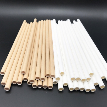 100PCS Biodegradable Environmentally Friendly Kraft Paper Straw Reusable Portable Drinking Straws Kitchen Bar Accessories