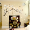 China Style Moon Plants Wall Sticker For Bedroom Window Door Room Decoration Plant Plane Mural Pastrol Removable Diy Wallposter