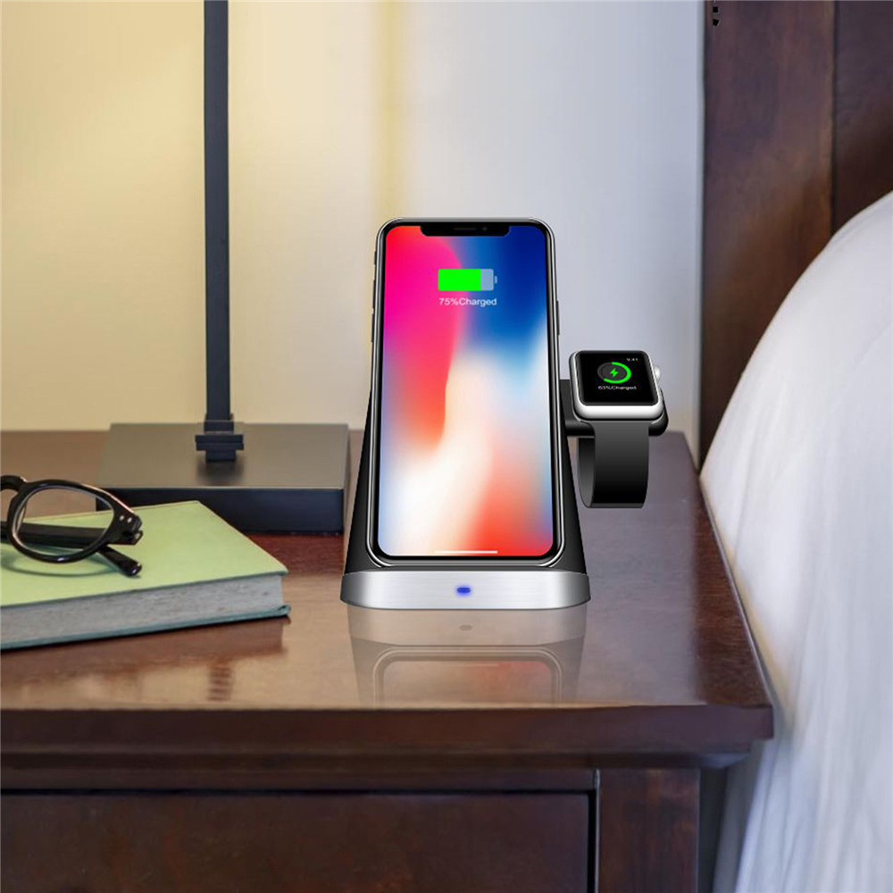 3 in 1 fast Q1 charger wireless charging stand dock pad for iPhone and Apple Watch AirPods / Samsung Universal Wireless Charger