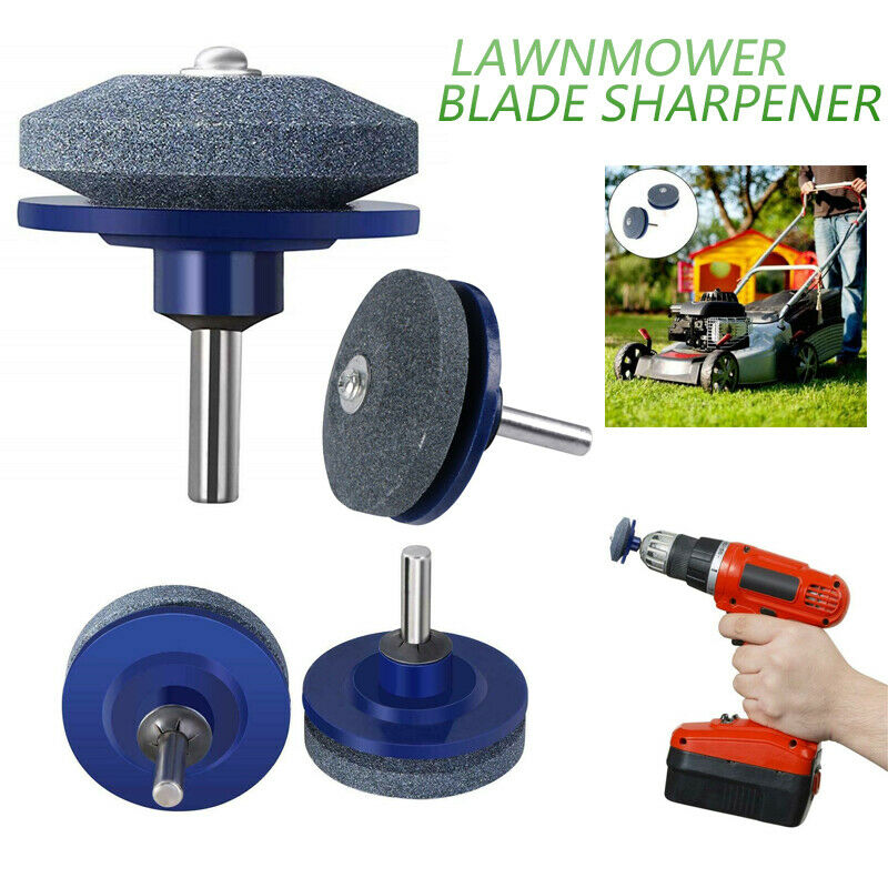 Shaft Mounted Lawn Mower Sharpener OD 50mm Knife Sharpening Abrasive Wheel Drill Tool