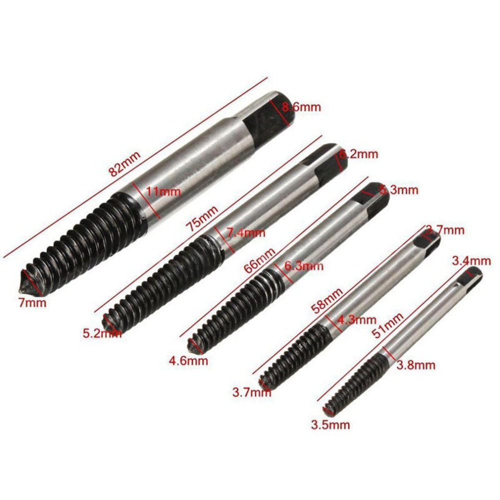 Broken Damaged Screwdriver Extractor Bit Alloy Steel Double Side Screw Center Drill Bits Removal Tools Pull Out Drill Bit