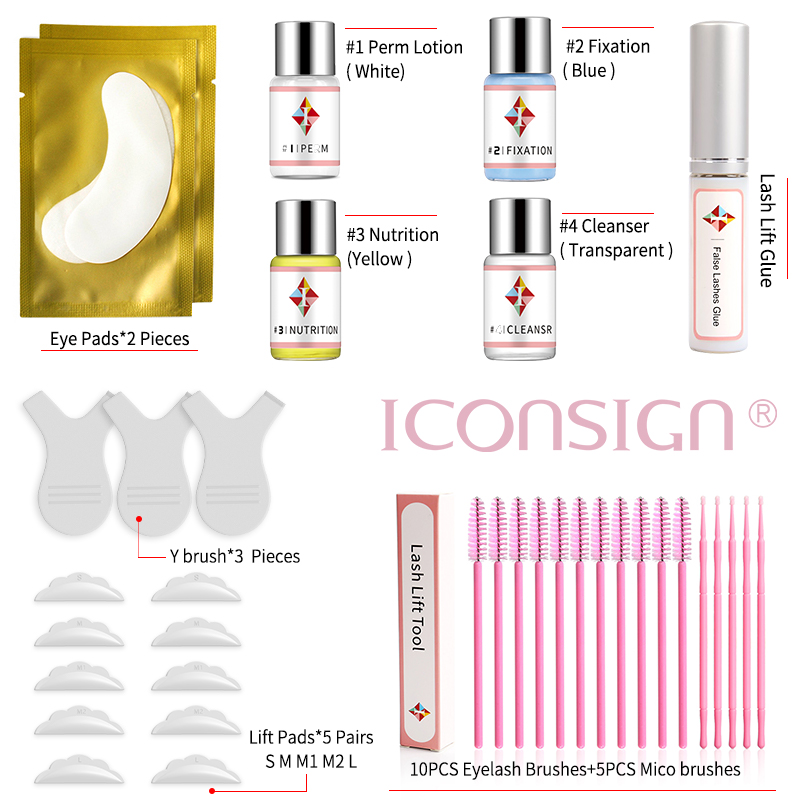 Upgrade Version Iconsign Lash Lift kit Eyelash Lifting Set Full Professional Cilia Lift Makeup Lashes Growth Serum