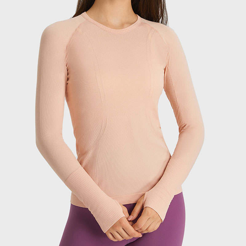 Ribbed Women's Sports Horse Ride Base Layer Long Sleeve