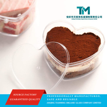 Clear Acrylic Heart Shaped Gift Box with Lid