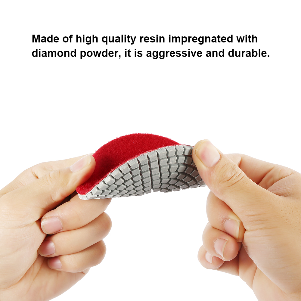 15pcs/set Diamond Polishing Pads 4Inch 100mm Wet/Dry Polishing Backer Granite Marble Concrete Stone Grinding Discs Hand Tools
