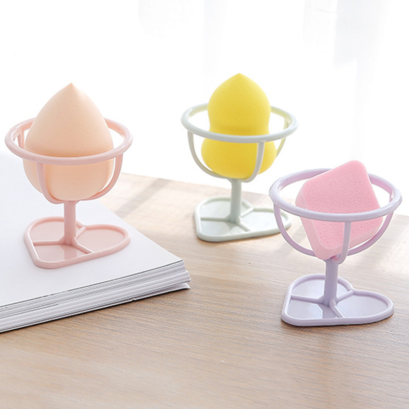 Heart Shape Makeup Sponge Holder Beauty Egg Powder Puff Storage Drying Holder Cosmetic Puff Holder Storage Bracket Random Color