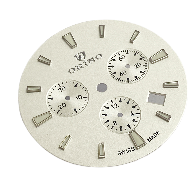 chronograph watch dial with lume