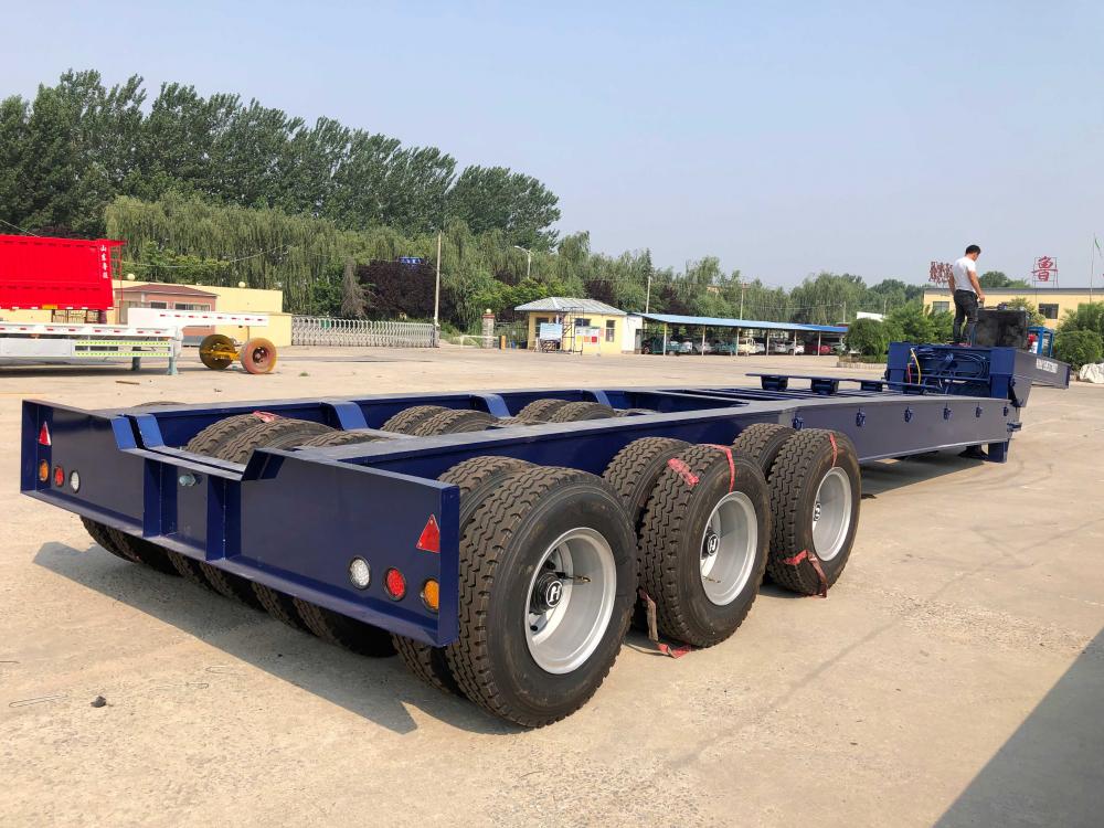 60 tons low bed chassis semi trailer