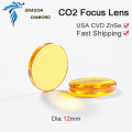 USA ZnSe Co2 Laser Lens Laser Engraver Dia.12mm FL.38.1mm 50.8mm 63.5mm 1.5 2 2.5 inch Focal Length For Laser Cutting Machine