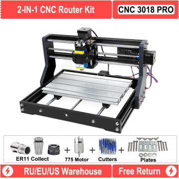RU/EU Warehouse Upgraded DIY CNC 3018 PRO Laser Router Machine Engraver With GRBL Software 500MW 2500MW 5.5W 15W Module