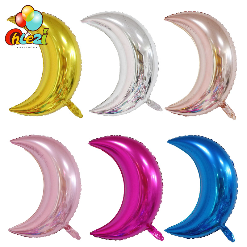 1pcs 28inch Rose gold silver large moon foil helium balloons birthday party wedding New Year decoration supplies Baby shower