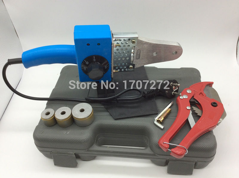 Free Shipping Temperature controled PPR Welding Machine, plastic pipe welding machine with a ppr cutter AC 220V 600W 20-32mm