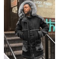 Faux Fur Coat Men Jacket Long Sleeve Fur Collar Winter Thicken Warm Shearling Coats Casual Suede Overiszed Hooded Outwear