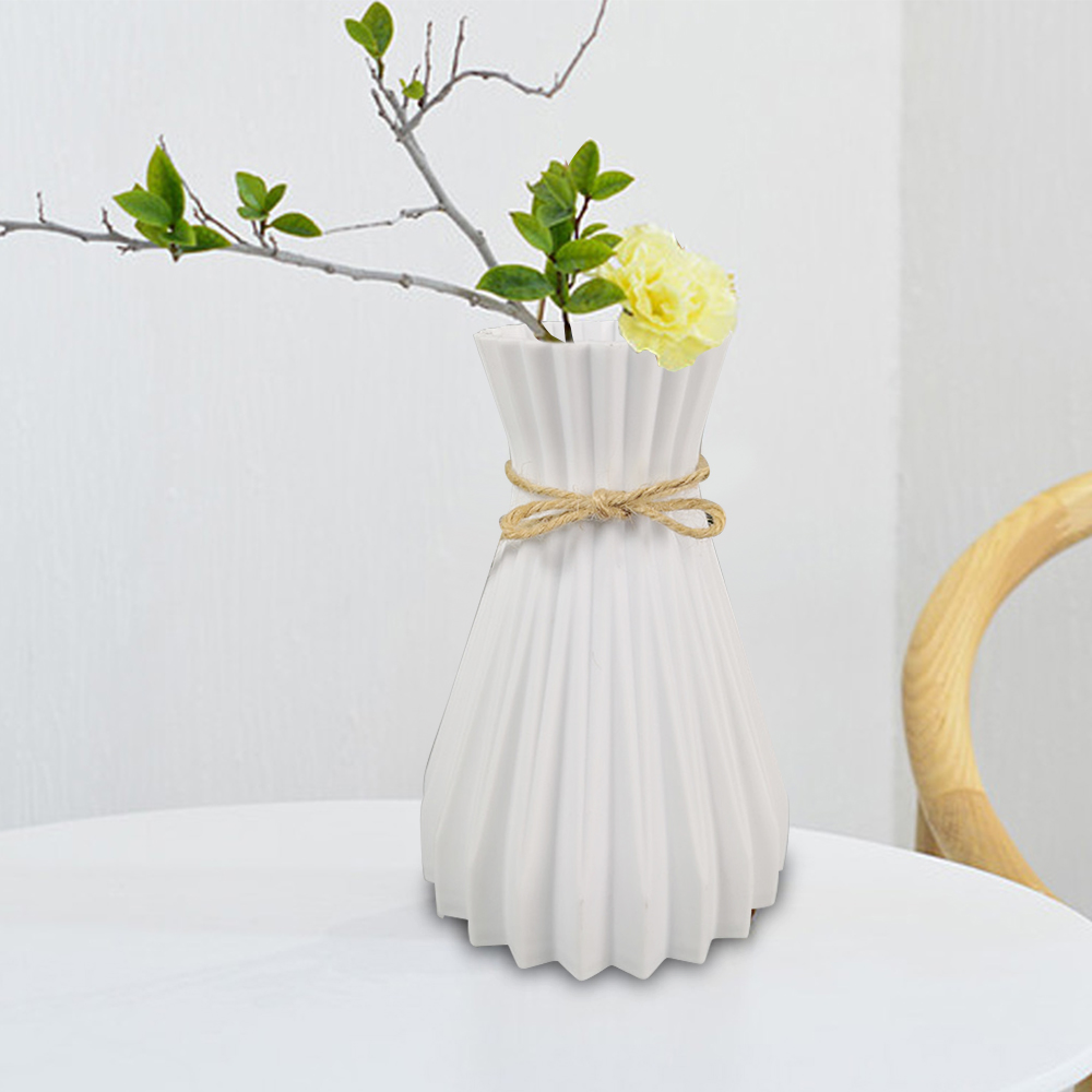 Anti-ceramic Vases Plastic Vases Home Decoration European Wedding Modern Decorations Rattan-like Unbreakable Vases for Flowers