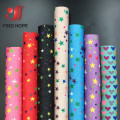 A4 Sparkly Rainbow Star Fine Glitter Floral Print Faux PU Leatherette Fabric Bow Earring Making Craft DIY Material Sheets