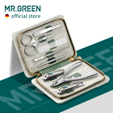 MR.GREEN Manicure Set Pedicure Sets Nail Clipper Stainless Steel Professional Nail Cutter Tools with Travel Case Kit