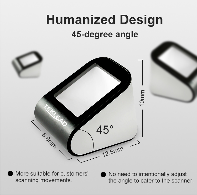 TEKLEAD Automatic 2D Barcode Scanner Hands-Free USB QR Barcode Reader for Mobile Payment for Store, Supermarket,Restaurant