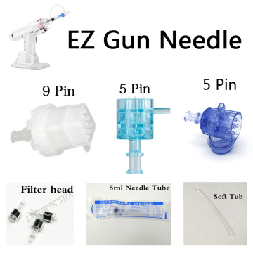 Wholesale 5 Needles Tip Negative Pressure Cartridge For EZ Vacuum Mesotherapy Meso Gun water mesotherapy gun beauty accessories