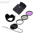 49 52 55 58 67 72 77mm Lens UV CPL FLD Filter Set+Lens Cap+Hood for Nikon D600 D3200 D3100 D7000 D5100 D80 D300S DSLR Camera