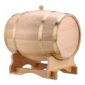 10L Vintage Wood Oak Timber Wine Barrel Dispenser for Whiskey Tequila New