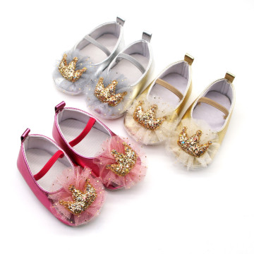 2019 baby shoes first walkers girl shoes for kids Newborn Baby Girls Sequins Lace Butterfly Prewalker Soft Sole Single Shoes