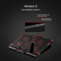 COOLCOLD 17 inch Gaming Laptop Cooler Six Fan Led Screen Two USB Port 2600RPM Laptop Cooling Pad Notebook Stand for Laptop