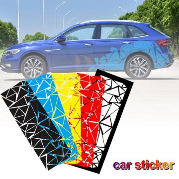 1Pcs Car Side Body Decal Sticker Glossy Black Triangle Decal Stripe Vinyl Car Styling Auto Decoration