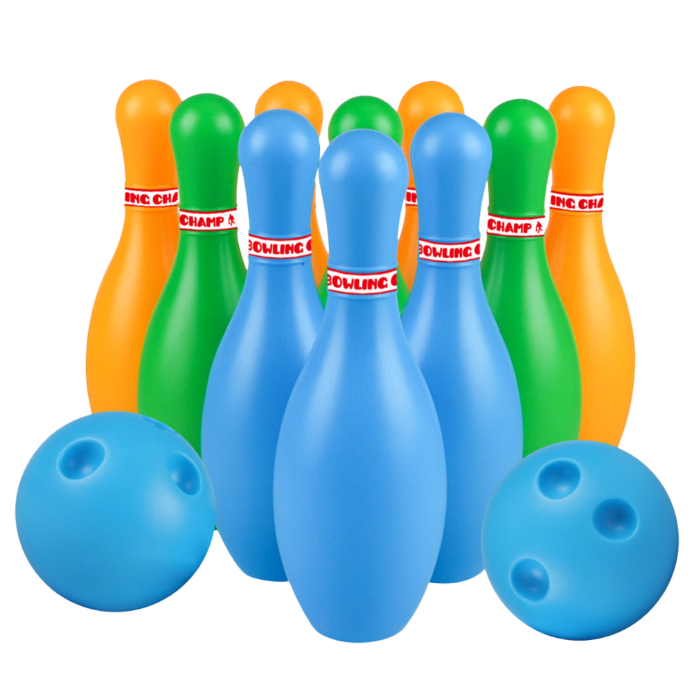 1 Set Kids Bowling Toys Plastic Gutterball Educational Funny Bowling Pins Ball Toys for Children Toddlers (Random Color)