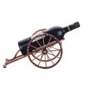 Antique Iron Art Cannon Model Wine Bottle Holder Decorative Metal Artillery Miniature Wine Rack Barware Ornament Craftworks