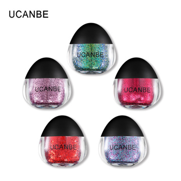 UCANBE Brand Face Body Glitter Paste Cream Makeup Shimmer Gold Silver Diamond Highlighter Gel Hair Paint Cosmetic Set For Party