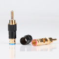 4 pcs/8 pcs 24K gold Plated Banana plug Speaker cable connector Plug Screw Lock 9mm Cable Wire Connector