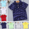 2021 Summer Baby Boys Polo Shirts Short Sleeve Anchor Lapel Clothes for Girls Odell Cotton Breathable Kids Tops Outwear 12M-5Y