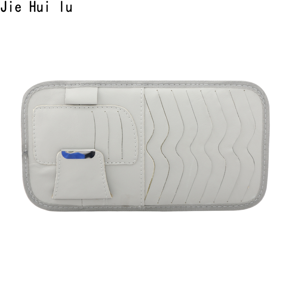 Car Sun Visor Leather Auto Car Sunshade Sun Visor CD Card Glasses Holder Organizer Bag Cars Kit Gadget Vehicle Parts