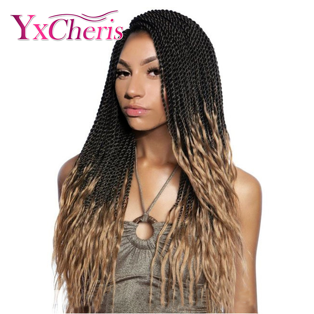 Senegal Twist 18'' Synthetic Ombre Braiding Hair Extensions Bohemia Style Curly Crochet Braid Hair