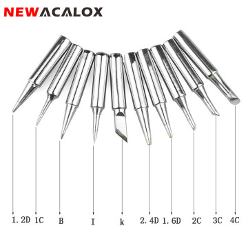 NEWACALOX 10PCS/SET Lead-free Solder Screwdriver Iron Tip 900M For Hakko Rework Soldering Station Tool Electric Soldering Irons